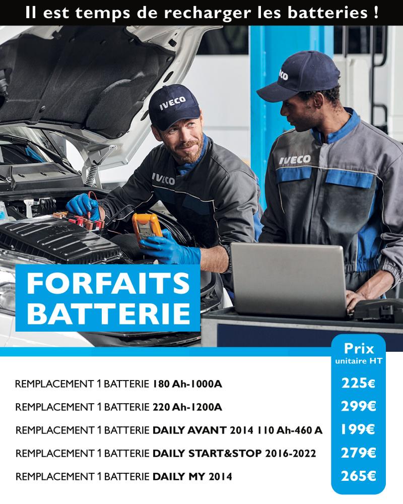 forfaits batterie iveco